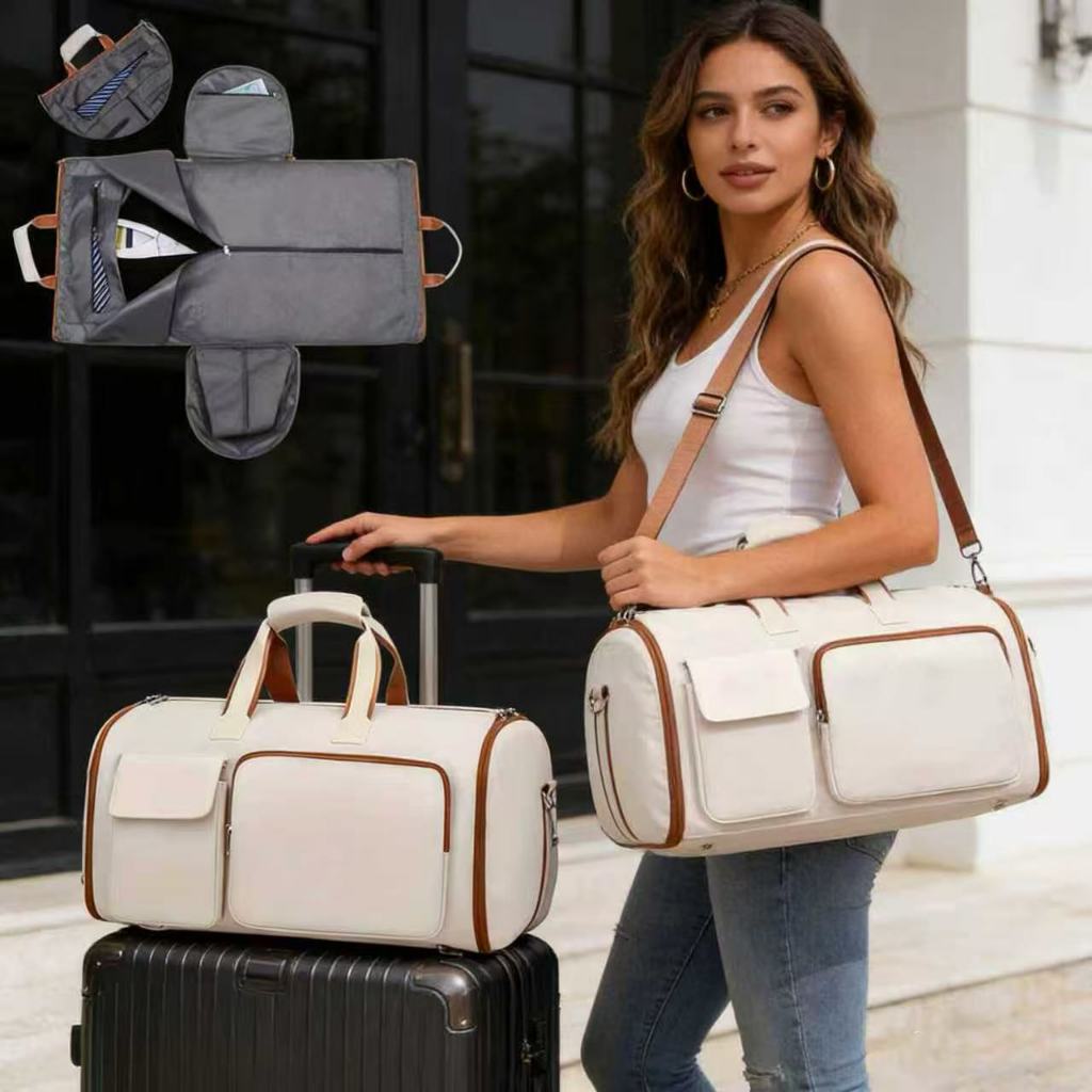 Bolsa e Mala de Viagem Organizadora e Mochila Grande 2 em 1 Dobrável Leve Impermeável Multiuso