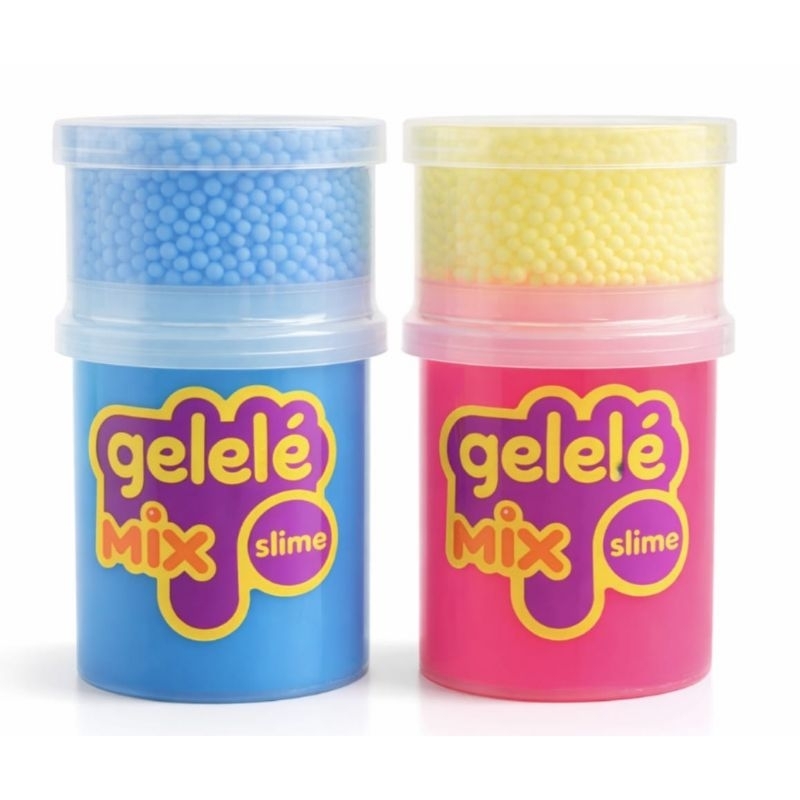 Slime Gelelé Mix com Bolinhas Coloridas Antiestresse Sensorial Infantil Macio Divertido