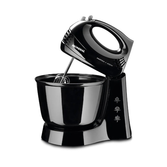 Batedeira de Mesa Mondial Prática B-44-B 3 Velocidades 400W