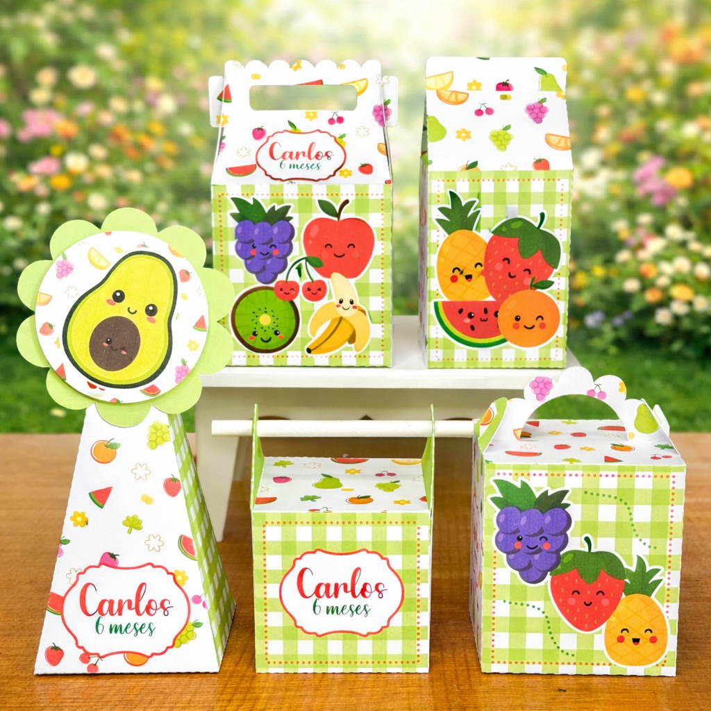 Kit festa tema Frutinhas Caixinha Personalizada lembrancinha aniversário Frutinhas