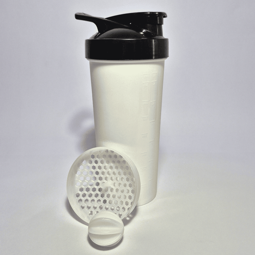 Kit 30 Coqueteleiras 750ml Academia Crossfit Shake Peneira Misturador Medidor Whey Suplemento