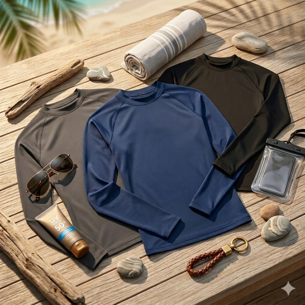 Kit 3 Camisa Térmica Unissex Segunda Pele Proteção UV+50 Verão Praia Masculino Feminino Adulto