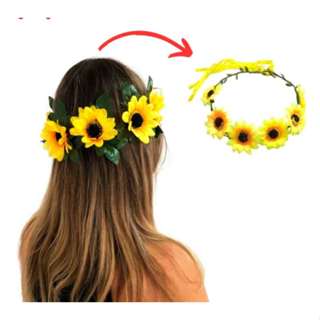 Tiara Coroa De Girassol Feminina Adulto E Infantil em Oferta na Shopee