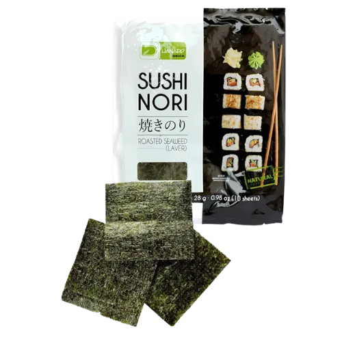 Kit 2 Nori Hanaro Sushi 20 Folhas Alga Para Sushi Premium em Oferta na Shopee