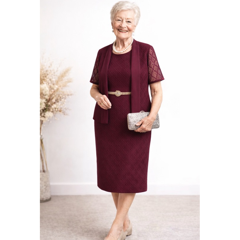 vestido social para senhoras com casaquinho plus size para festas em Oferta na Shopee