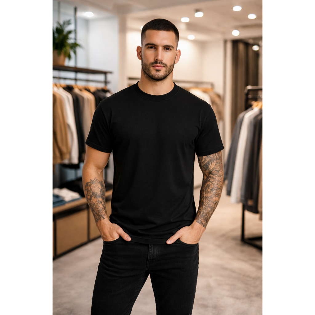 Camiseta Lisa Masculina Streetwear Moda Casual Treino Academia Esporte 100% Algodão Premium