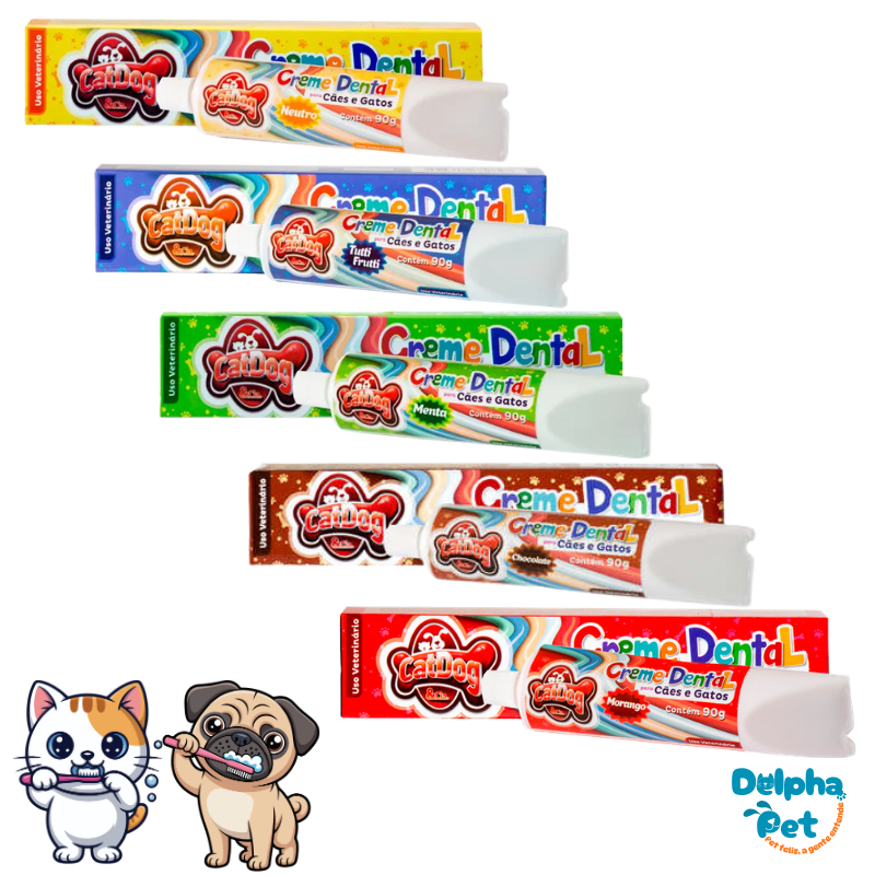 Creme Dental P/ Cães E Gatos Petshop Cat-dog 90g