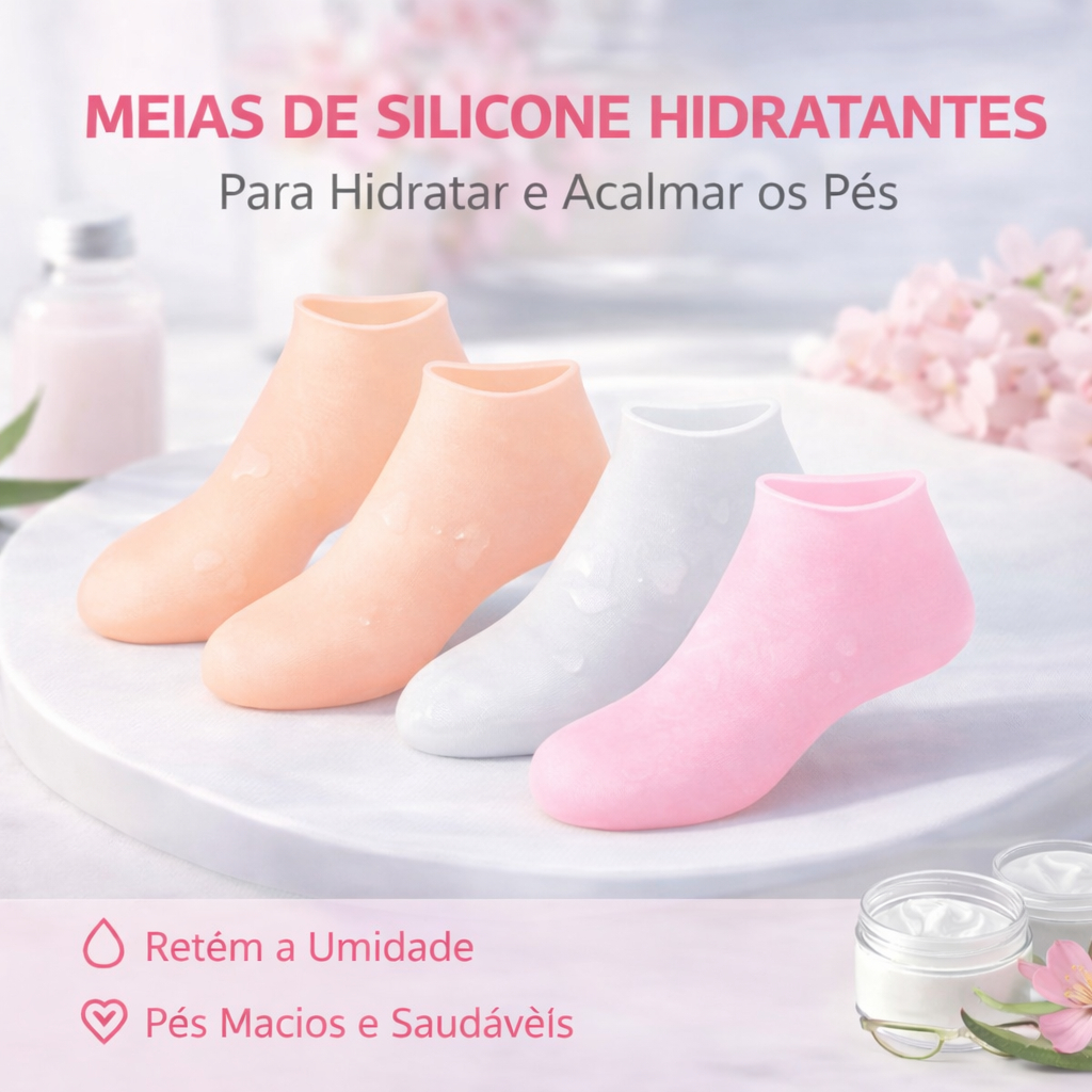 2 Pcs Meias De Silicone Para Cuidado Dos Pés Gel Hidratante  Removedor De Pele Morta em Oferta na Shopee