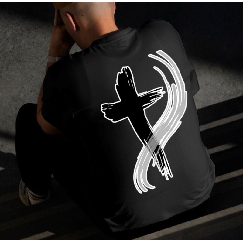 camiseta estampada tecido 100 algodão estampa religiosa nas na costa e na frente cores vibrantes que não desbotam