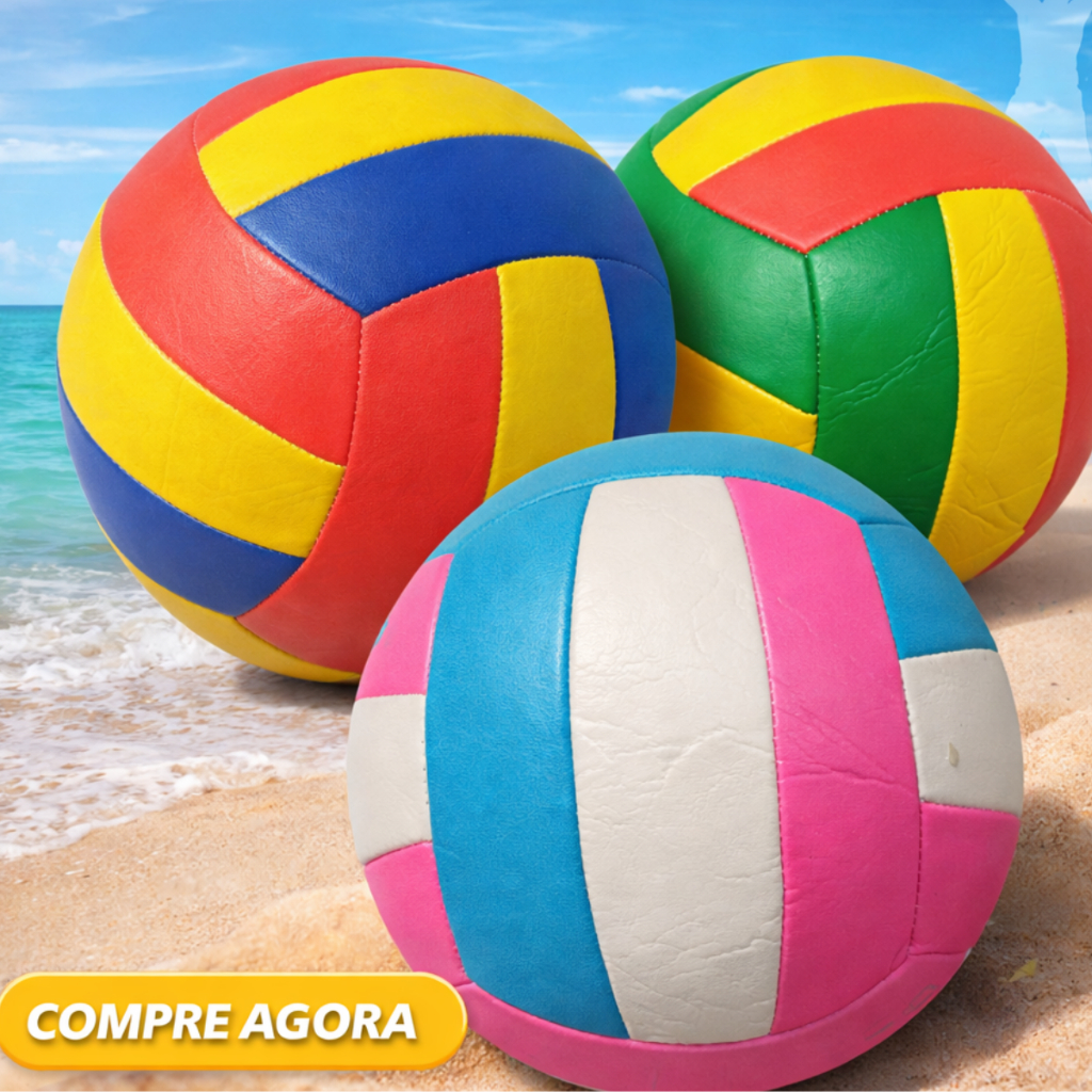 Bola De Vôlei Tamanho Oficial De Couro Sintético