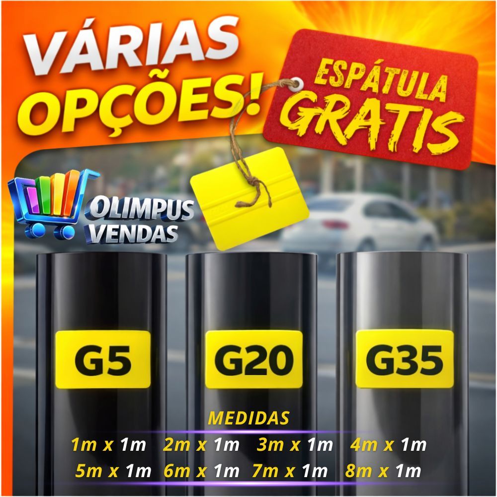 Pelicula adesivo tipo Insulfilm 1metro G5 G20 G35 em Oferta na Shopee