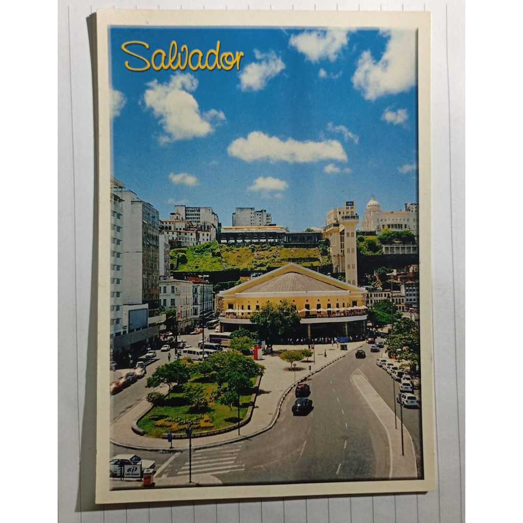 Cartão Postal Salvador BA Elevador Lacerda Mercado Modelo Vista Urbana Centro Histórico Brasil Turístico