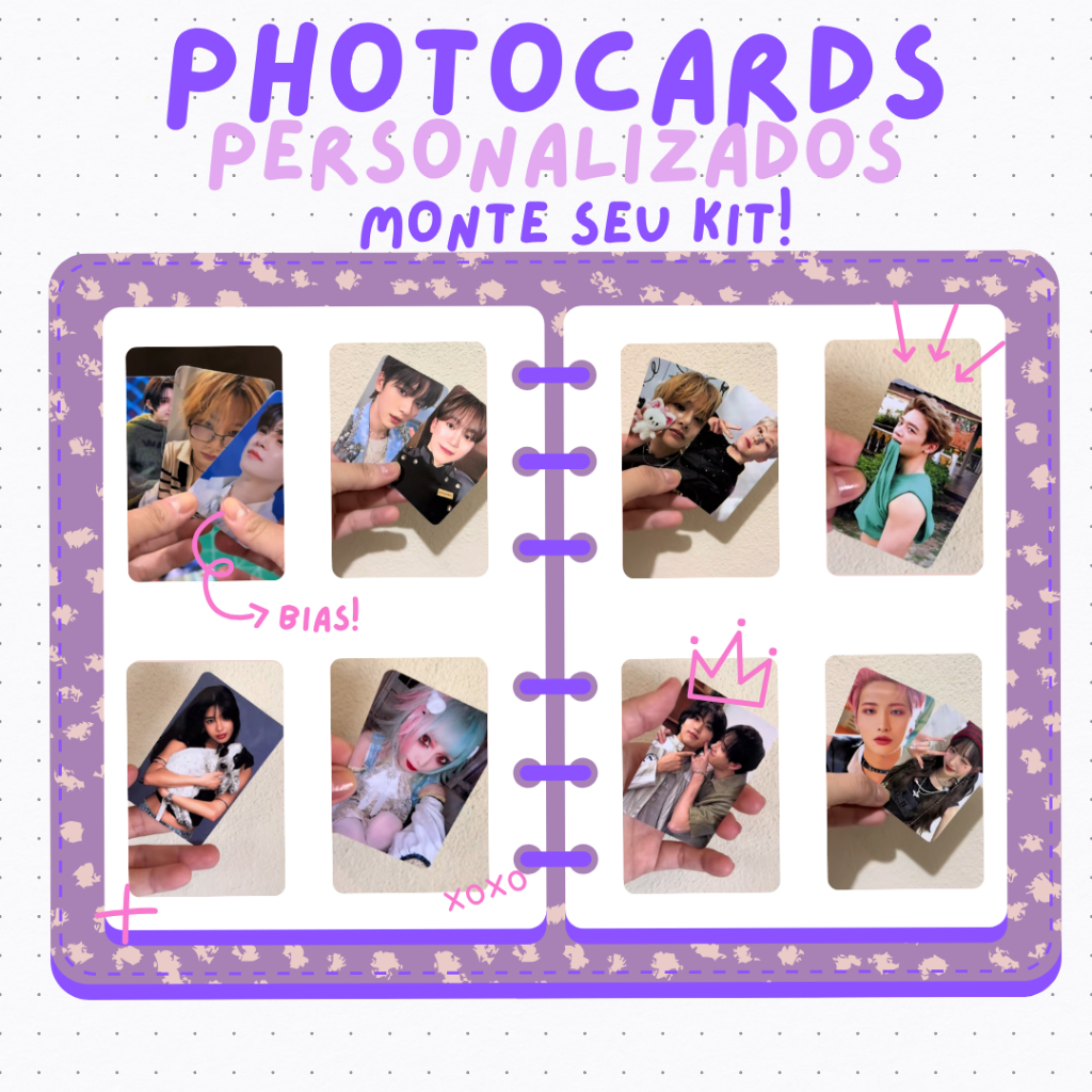 Kit Photocards Fanmade Personalizados – Você Escolhe, a Gente Cria!
