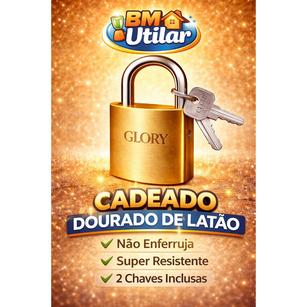 Cadeado Antifurto Aço Reforçado Chave Tripla Alta Segurança Portão Mala Viagem Resistente Durável