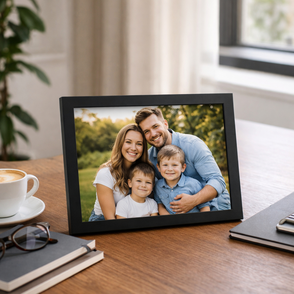 Porta Retrato 15x21 A5 com Vidro e Moldura de Madeira | Decoração Mesa