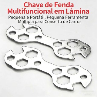 Kit Com 3 Chave Ferramenta Bicicleta 13cm 10 Em 1 De 8mm A 17mm Aço Inoxidável Multiuso Multifuncional