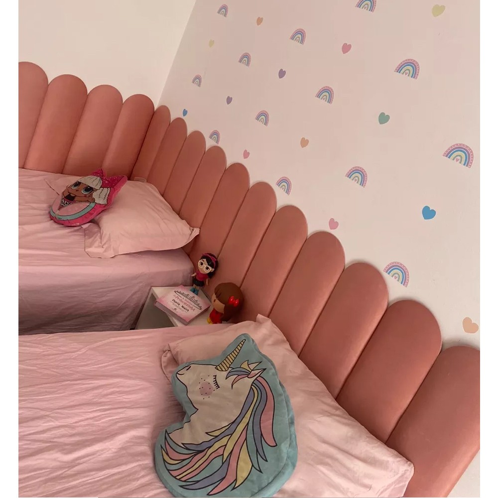 Placa Cabeceira Adesiva Cama Casal Box Nuvem 45x20 KIT COMPLETO - ENVIO IMEDIATO em Oferta na Shopee