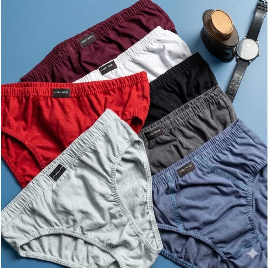 kit 3/6/9/12 cueca Masculina adulto modelo Slip Básica Confortável e 100% Algodão com cores sortidas