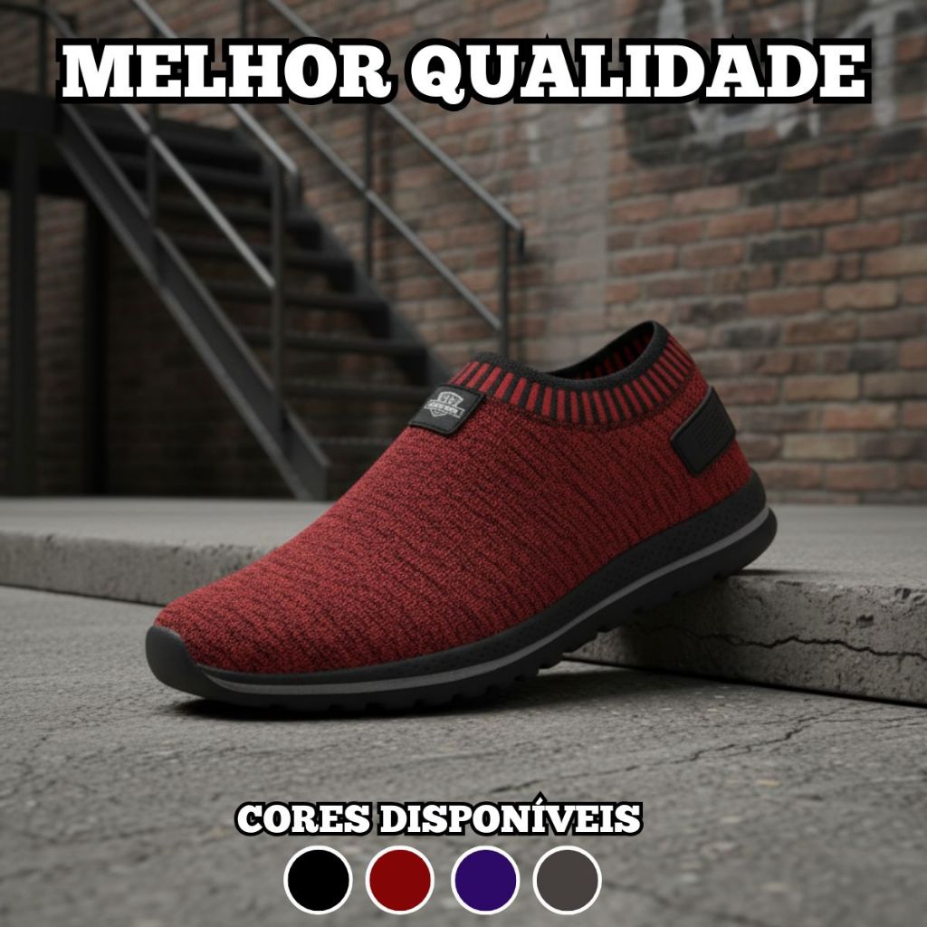 Tênis Meia Masculino Slim Fit Esportivo Casual Promoção
