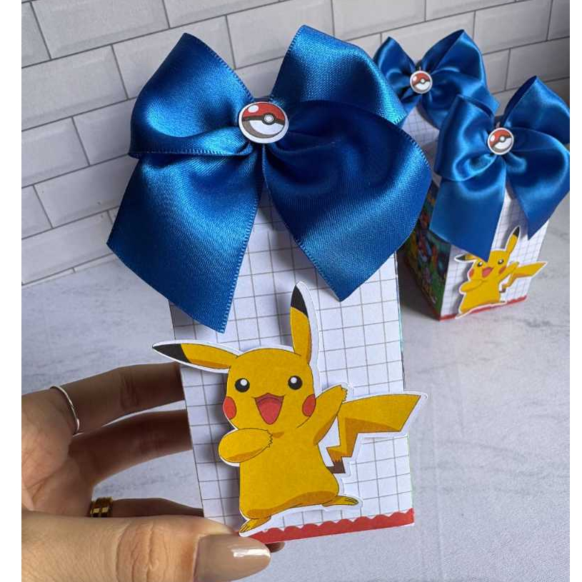 Caixas Milk personalizada no tema Pokemon com 10/20/30 unidades - caixinha personalizada – lembrancinha personalizada