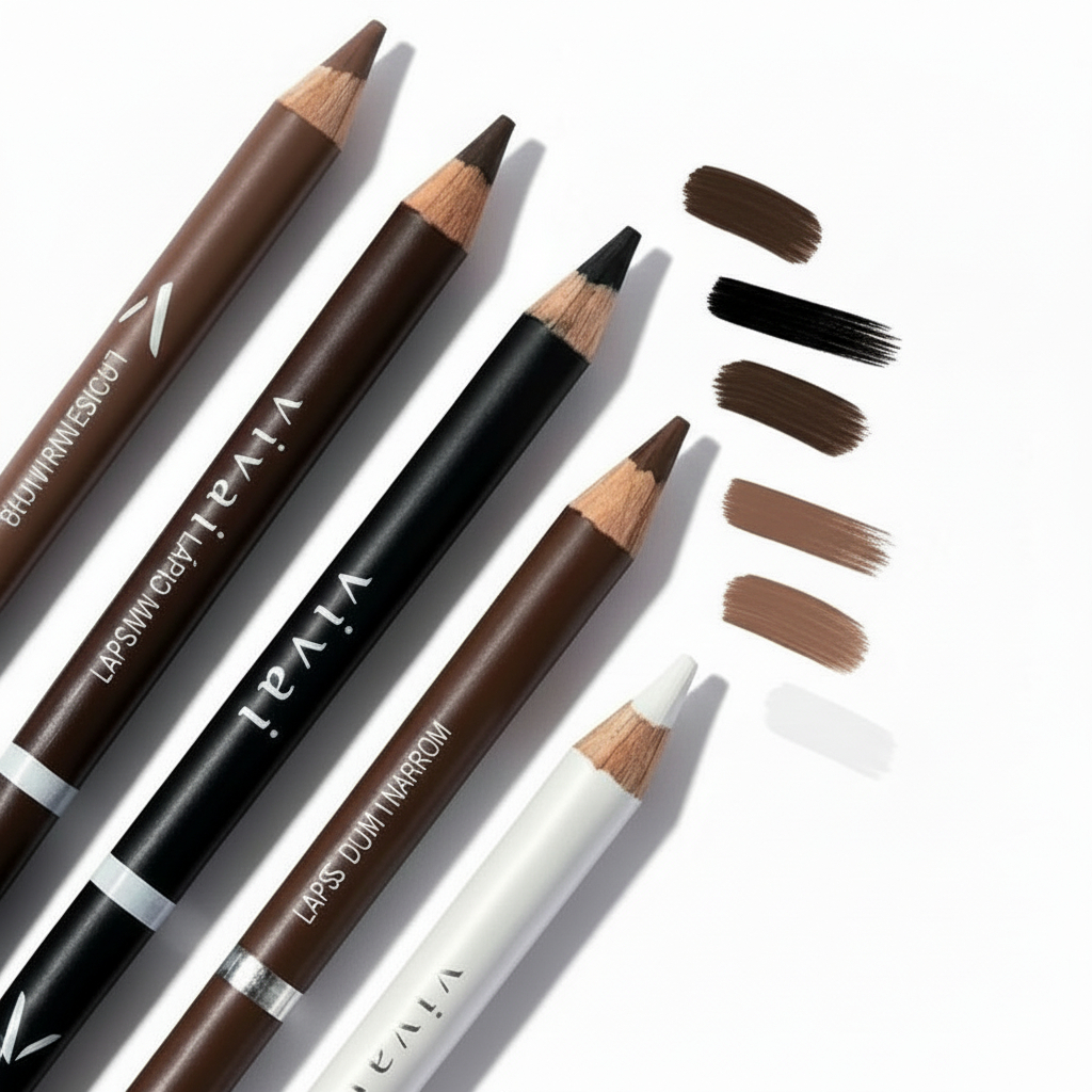 Lápis de Olho Preto Vivai à Prova d’Água Macio Esfumado com Apontador