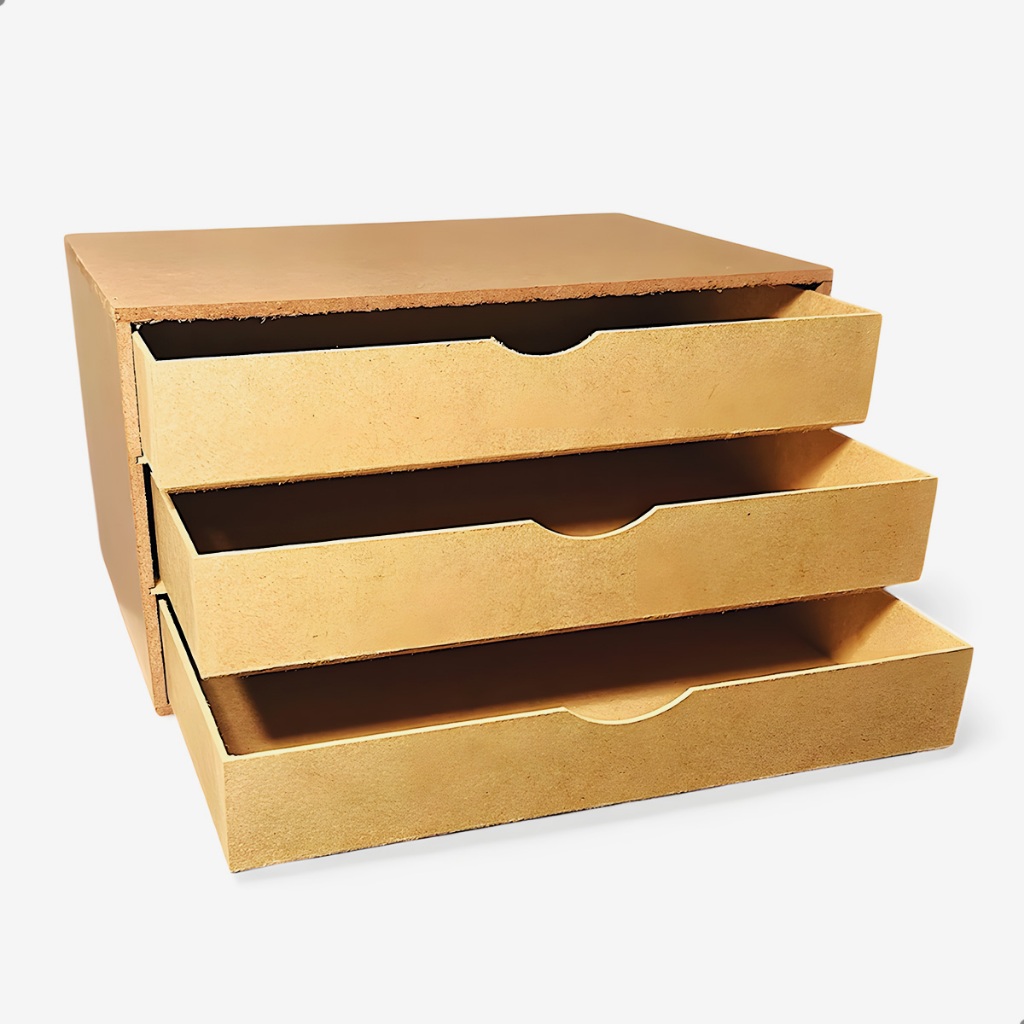 Organizador Gaveteiro Suporte Monitor A4 MDF Barato Porta Documentos Escritório Mesa Home Office