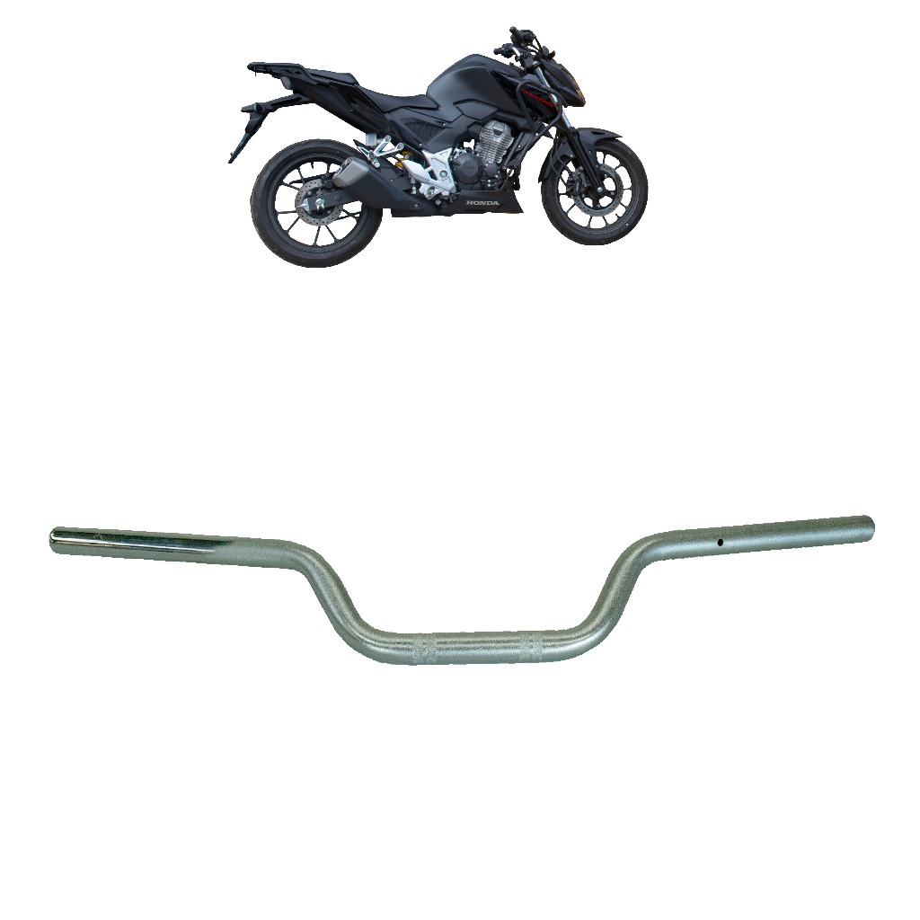 Guidão Original Honda Cb 300f Twister 2023 2024 2025 Em Diante com rosca para contrapeso cromado texturizado