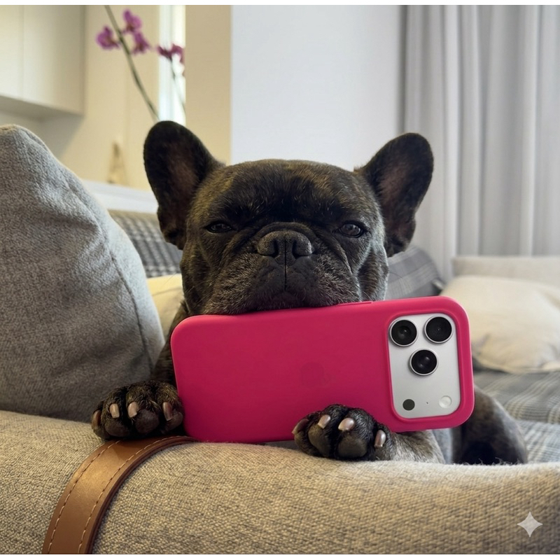 ENVIO HOJE kit Case capa iPhone 17 pro e pro Max de silicone líquido premium pink roxo rosa + película proteção tela