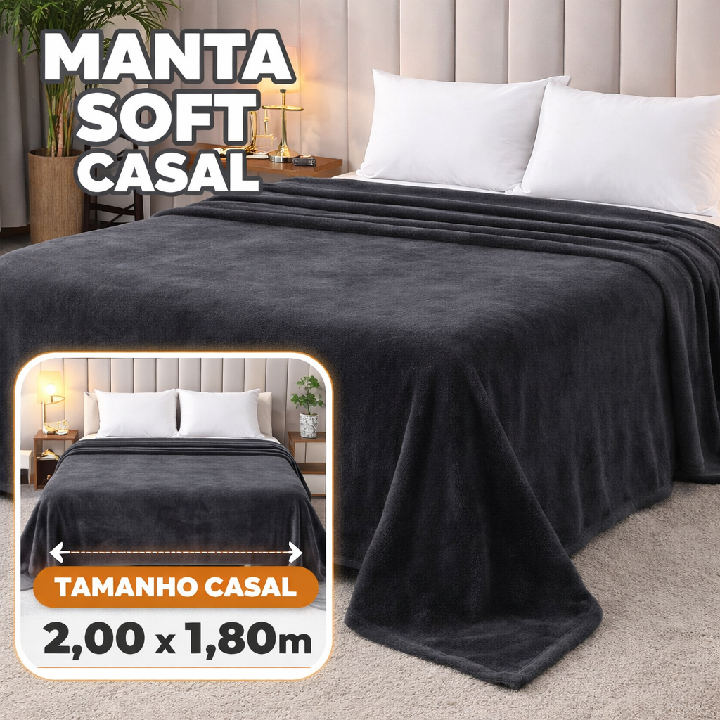 Cobertor Manta Casal Coberta Microfibra Mantinha Soft Cobertor Antialérgico em Oferta na Shopee