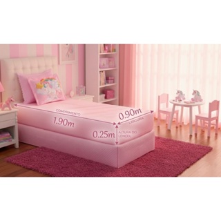 SOLTEIRO Jogo de Lençol Infantil 02 Peças Elásticado PERSONAGENS Rosa/Lilás Estampa Exclusiva em Oferta na Shopee