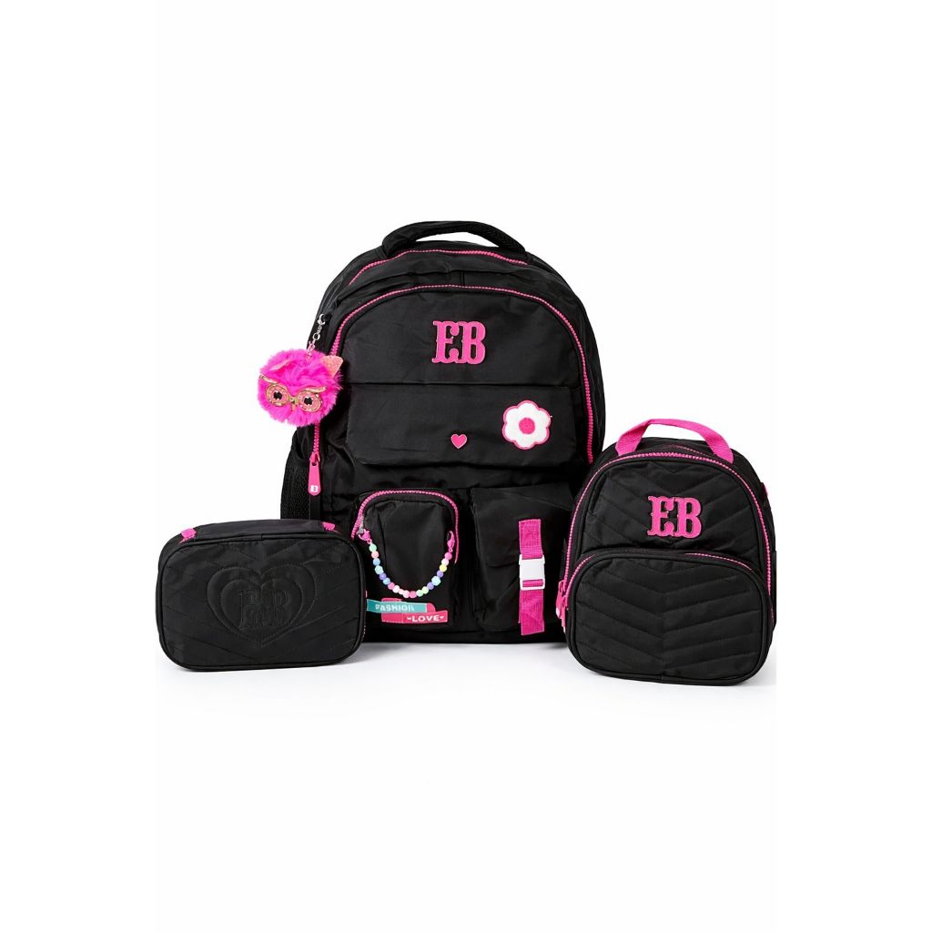 Mochila de Costas Escolar Menina Juvenil Linda e Charmosa Grande Com alças Confortáveis ou Estojo Box ou Lancheira em Oferta na Shopee