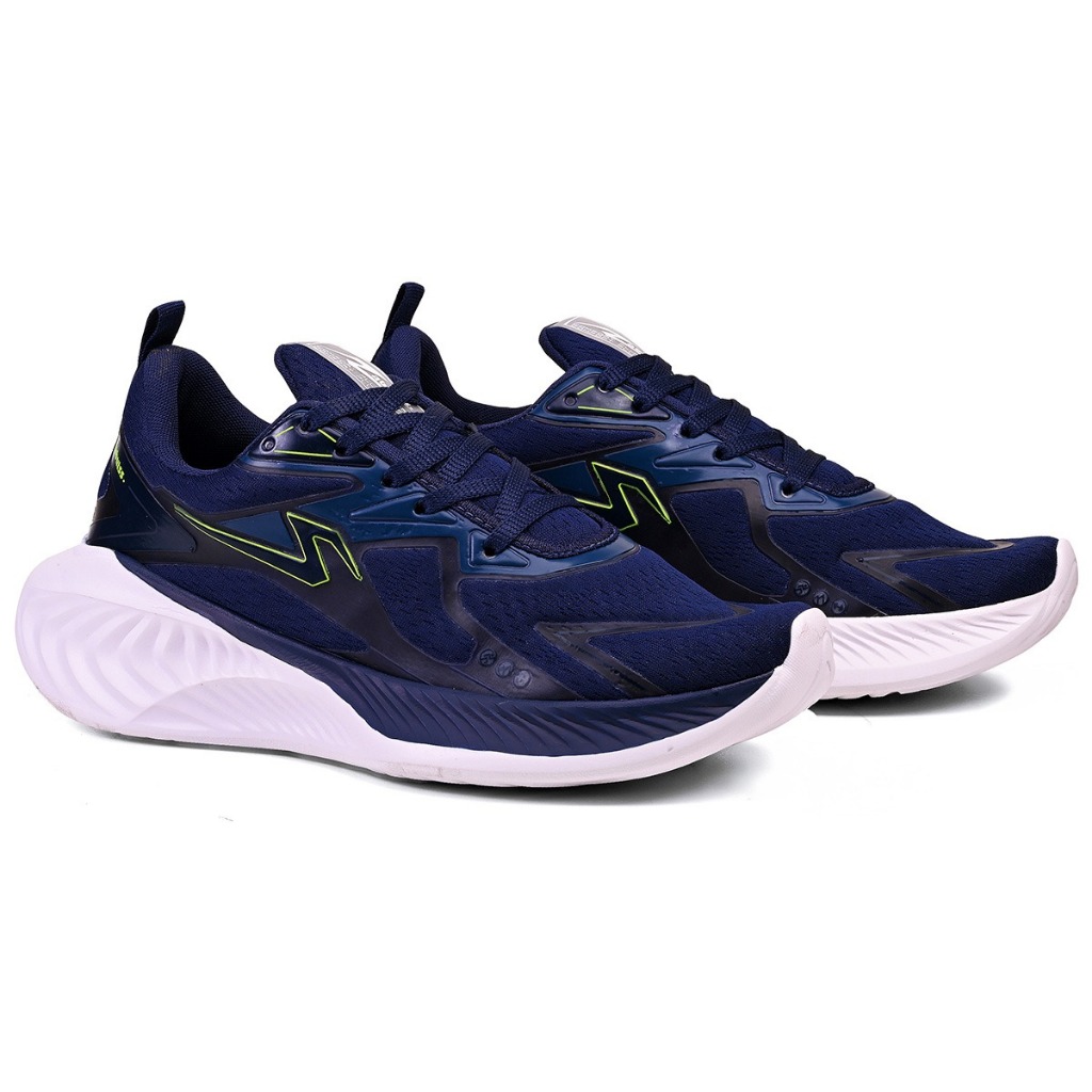 Tênis Esportivo Masculino Esportivo Academia Corrida Confortável Caminhada Azul Limão