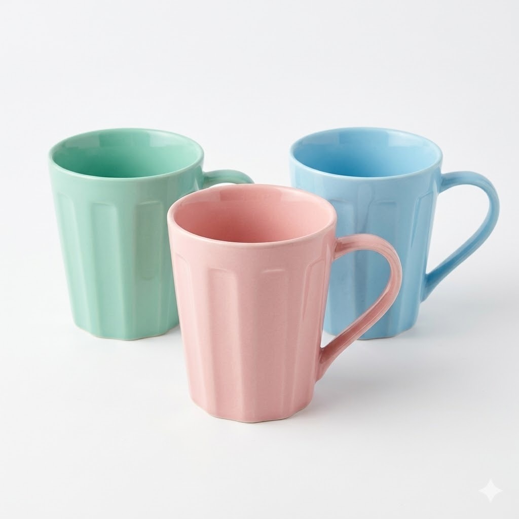 Xícaras/ Canecas de Porcelana Coloridas Várias Cores 1 und para Café/ Chá