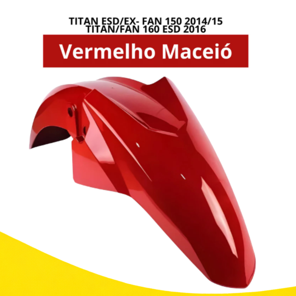 Paralama Dianteiro Titan Fan 150 160 Vermelho Maceió ESD EX 2014 2015 2016