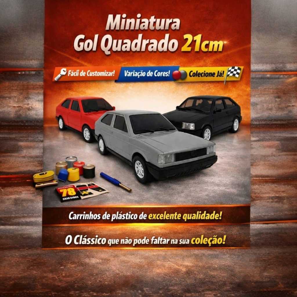 Miniatura de Gol Quadrado-Diverplas para coleção