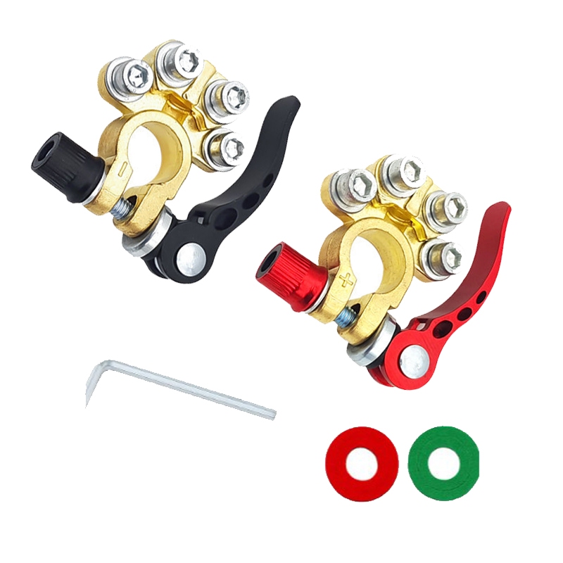 Kit Com 2 Conectores-Automotivo Terminais De Bateria Conector Positivo Negativo 12v 24v Cabo Braçadeira Carro Caminhão