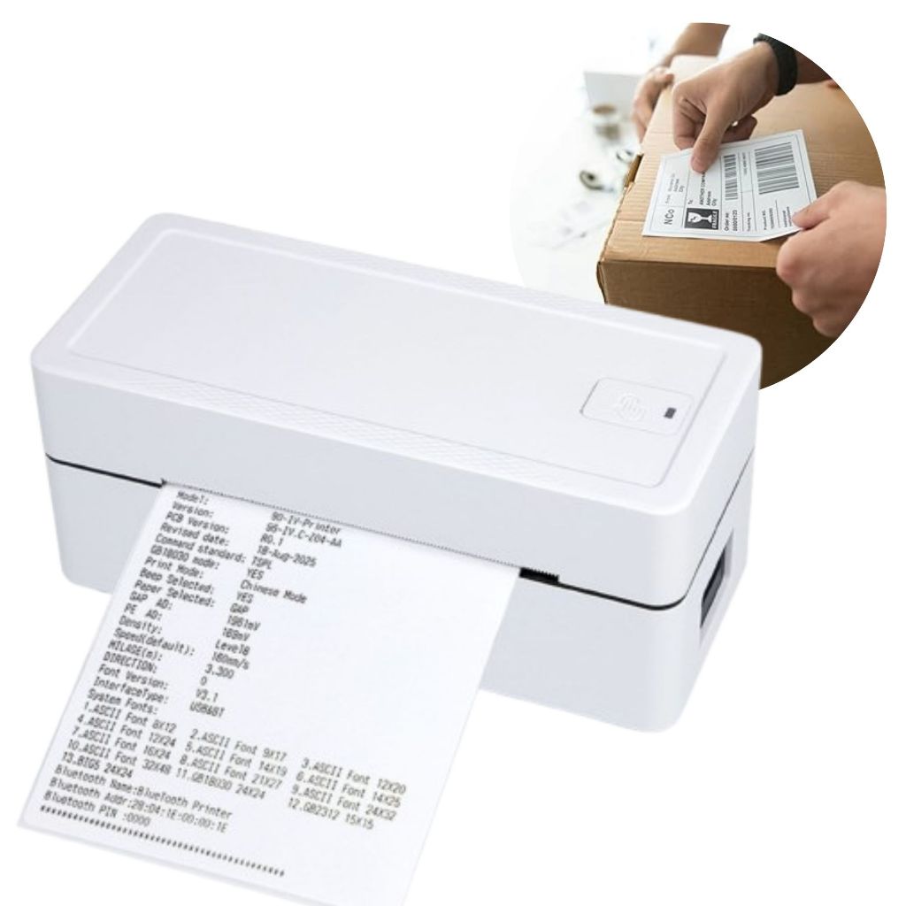 Impressora Térmica de Etiquetas Adesivas USB Alta Resolução Sem Tinta Compatível com PC Notebook