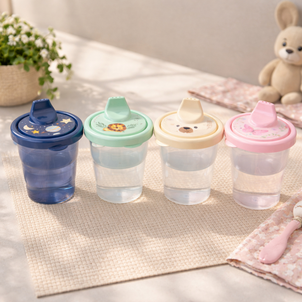 Kit Copos Infantil Com Bico Transição Bebe Criança Escolar Agua Suco 200ml Vários Personagens em Oferta na Shopee