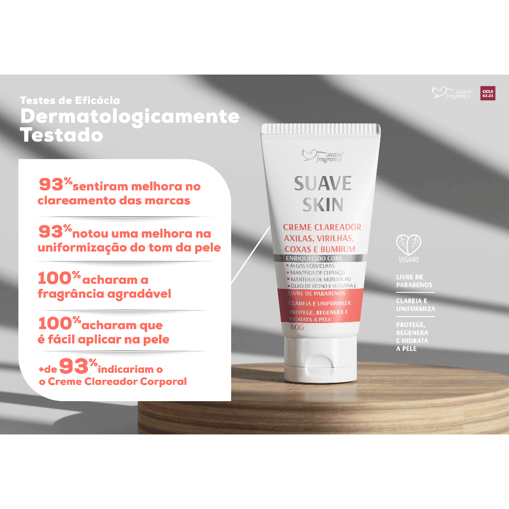 Clareador de Virilha e Axila Creme Clareador Partes Intimas 60g - Original — imagem 2 de 2