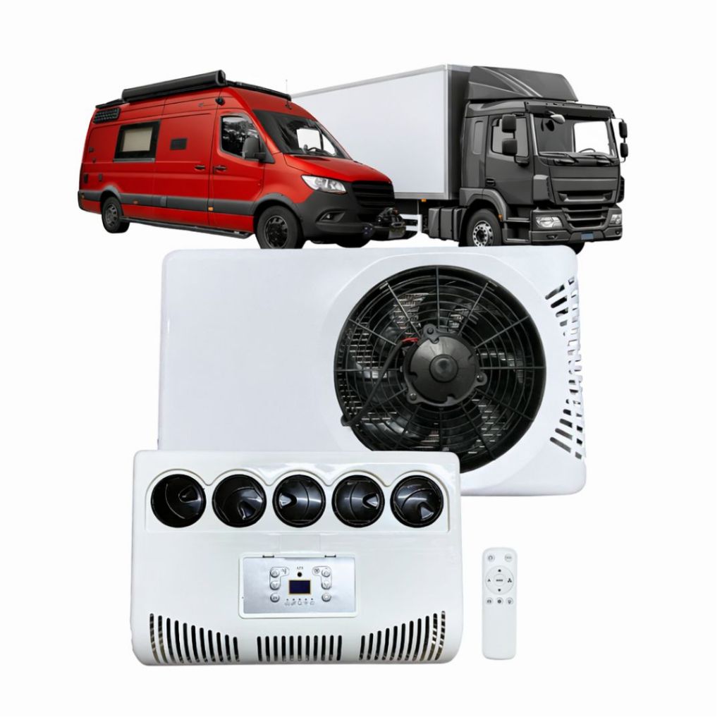 Kit Ar Condicionado Caminhão Van MotorHome Trator Trailer Universal Elétrico Compacto Lateral 24v