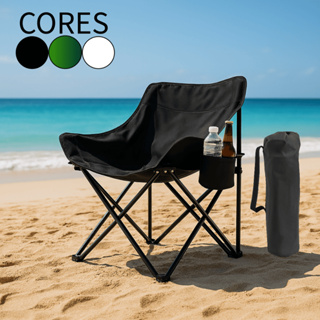 Cadeira Portátil Dobrável De Aço + Bolsa de Transporte Para Pesca, Camping e Praia 150kg em Oferta na Shopee