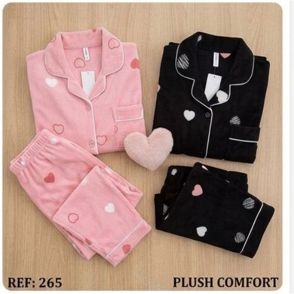 Pijama Americano Comfort - Soft Corações (Ref: 265)