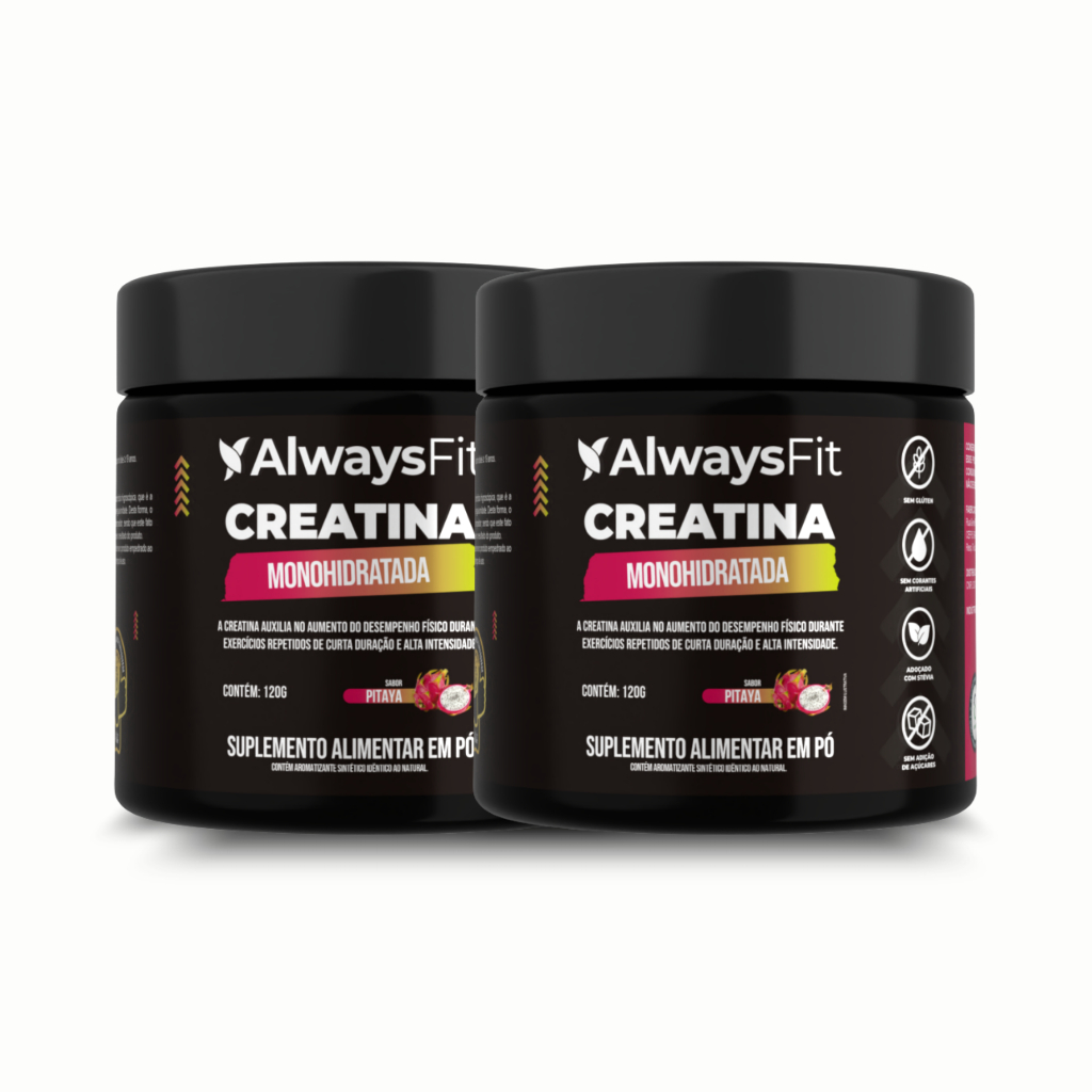 Creatina Always Fit Sabor Pitaya – Creatina Monohidratada – 120g - 2 Unidade