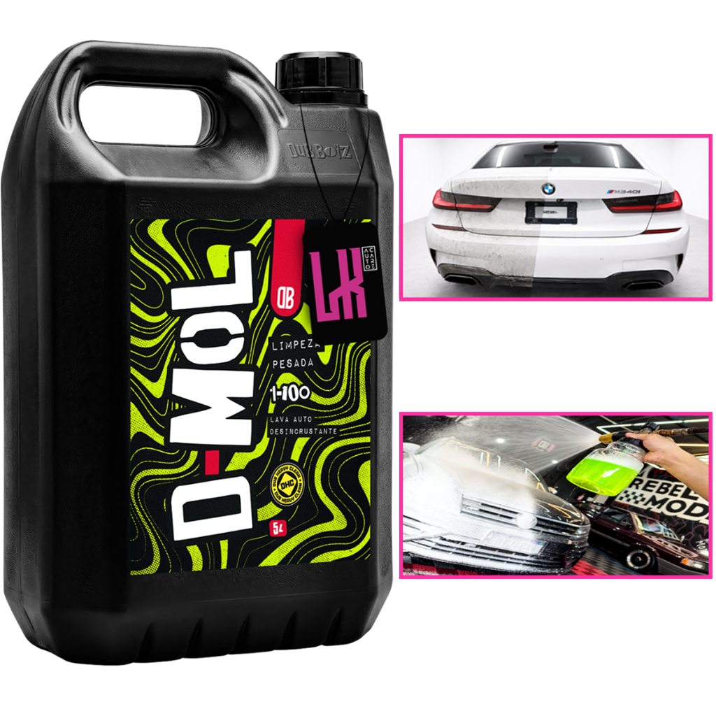 D MOL 5l Dub Boyz Shampoo Desincrustante Pre Lavagem Tira Barro Lava Carro Moto