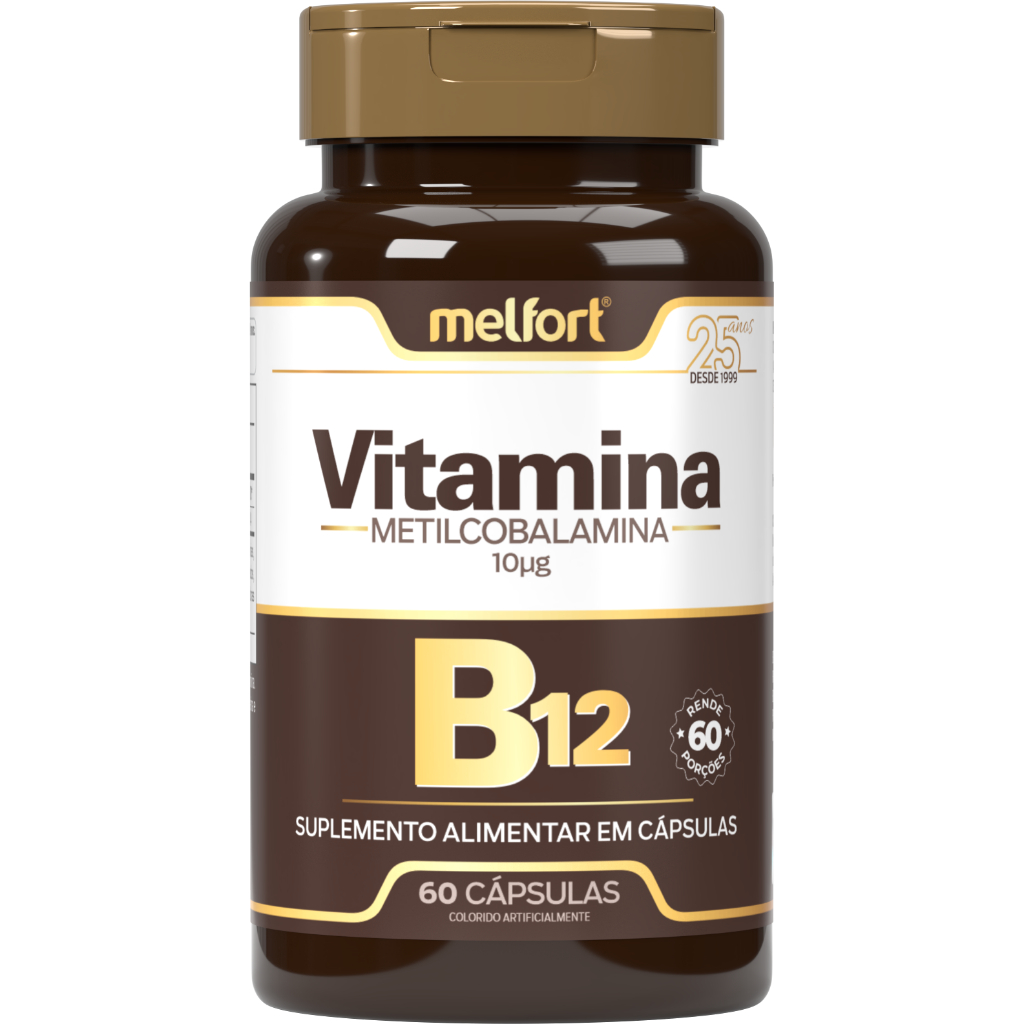 Vitamina B12 Metilcobalamina (60 cápsulas) - Melfort