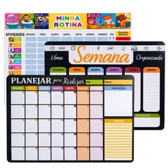 Quadro lousa Planejamento Mensal Semanal Planner Com Caneta e Apagador