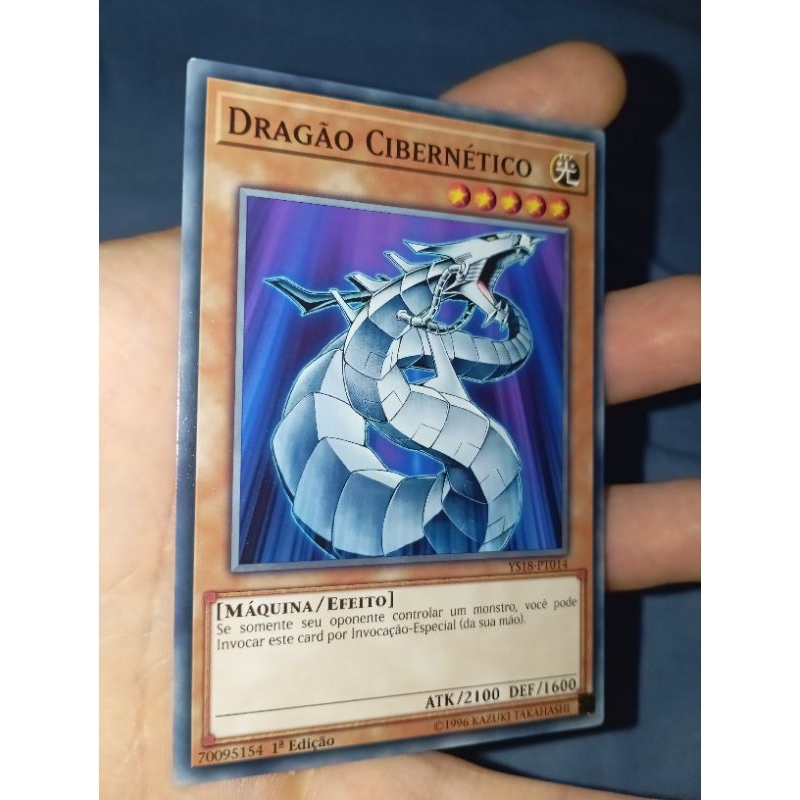 Carta Yu-Gi-Oh Dragão Cibernético (Cyber Dragon) Original em Perfeito estado