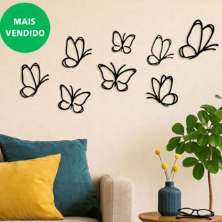 Kit Apliques Borboletas Delicadas MDF 3mm Decorativo Minimalista em Oferta na Shopee