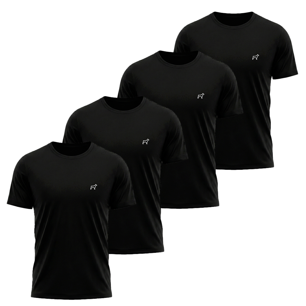 Kit 4 Camisas Dry Fit Masculina - Academia Esportivas Atlética Básica Lisa