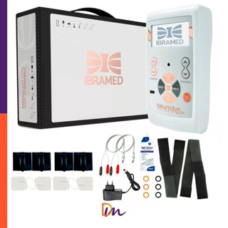 Neurodyn Portable Tens Fes com 2 Canais e 9 Modos - Ibramed Eletroestimulador Neuromuscular em Oferta na Shopee